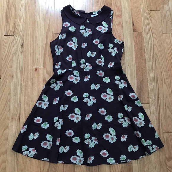 Levi’s Plum Floral Fit and Flare Sleeveless Dre… - Picture 1 of 7